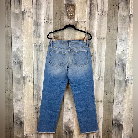 Frame Denim Le Nouveau Straight Jean With Distressed Line Hemline Size 26. - Picture 2 of 9